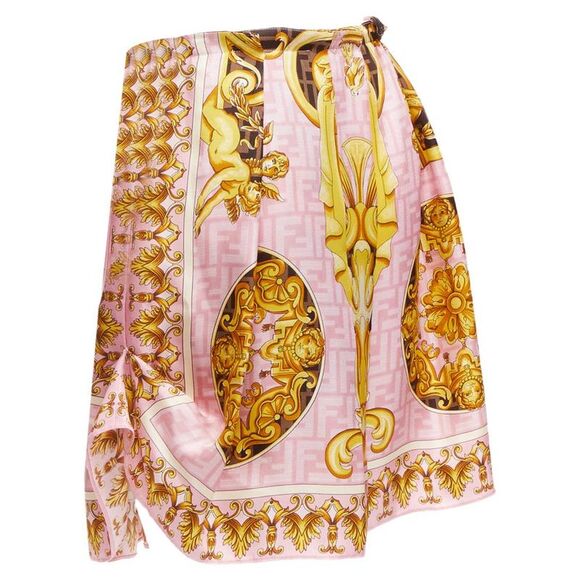 Pre Loved fendi Silk Skirt Women pink | pink Skirts - Picture 6 of 6